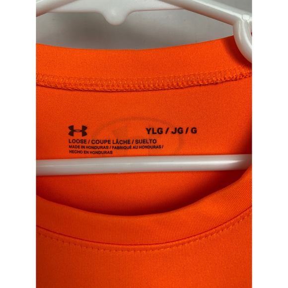 Under Armour Project Rock Youth Large‎ YLG Orange Bull Logo Graphic Tee - Picture 3 of 6